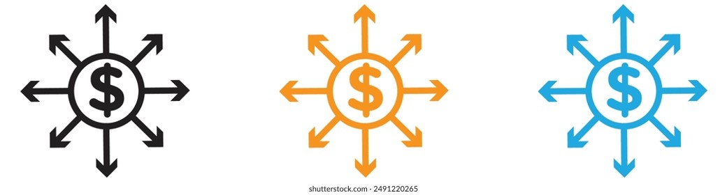 Colección diversificada del sistema del logotipo del Vector de la inversión para el App de Web