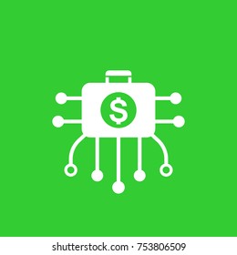 diversified portfolio vector icon