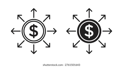 Diversify icon Isolated flat vector in outline collection on white background