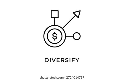 Diversify Icon Or Logo Isolated Vector Illustration