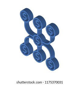 Diversify isometric left top view 3D icon