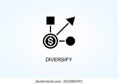 Diversificar Vector O Logo Signo Símbolo Ilustración