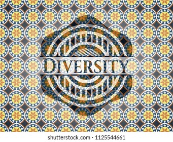 Diversity arabic emblem. Arabesque decoration.