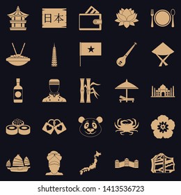 Diversity asia icons set. Simple set of 25 diversity asia vector icons for web for any design