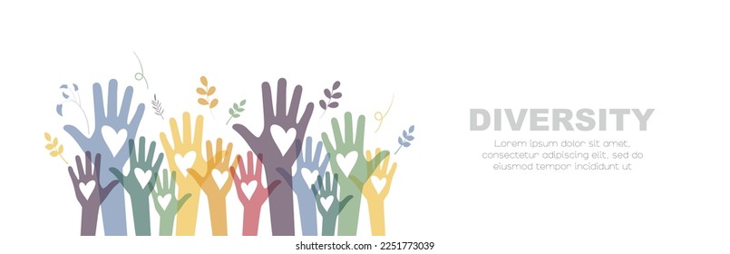 Diversity banner. Card with place for text.