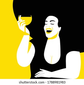 Diversidad - Más tamaño es hermoso - más mujeres tamaño tostando con un vaso de vino