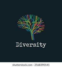 Diversity brain, Concept of racial equality, anti-racism, diversity, stop racism, humanity, different wood textures, silhouette, diverse cultures, cultural diversity, Cooperation, collaboration