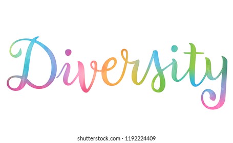 DIVERSITY brush calligraphy banner