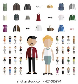 Diversity Characters People Vector Set Concept