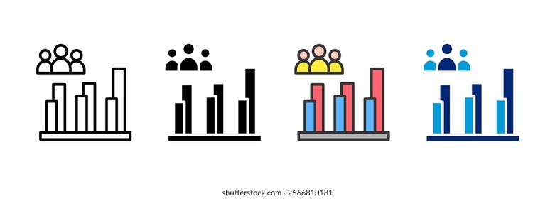 Diversity Chart Icon Set Multiple Style Collection