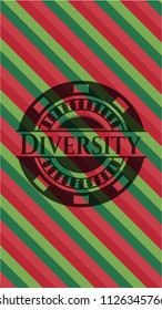 Diversity christmas badge background.
