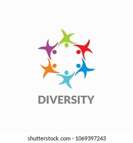 Diversity Circle People Colorful Vector Logo Stock Vector (Royalty Free ...