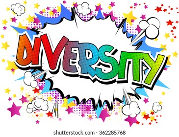 Diversity - Comic book style word.
