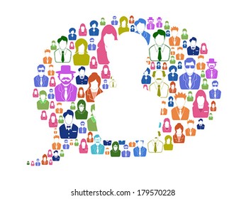 Diversity communication in speech bubble