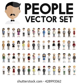 Diversity Community People Flat Design Icons Concept