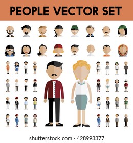 Diversity Community People Flat Design Icons Concept