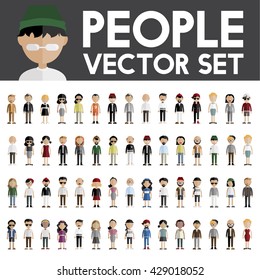 Diversity Community People Flat Design Icons Concept