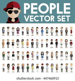 Diversity Community People Flat Design Icons