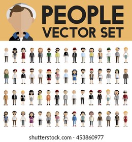 Diversity Community People Flat Design Icons Concept
