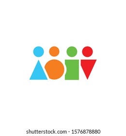 Diversity concept different shape and race ethnic vector icon