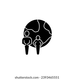 diversity concept line icon. Simple element illustration. diversity concept outline symbol design.