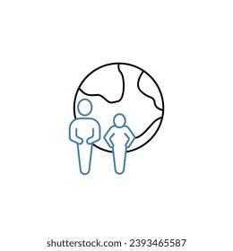 diversity concept line icon. Simple element illustration. diversity concept outline symbol design.
