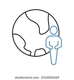 diversity concept line icon. Simple element illustration. diversity concept outline symbol design.