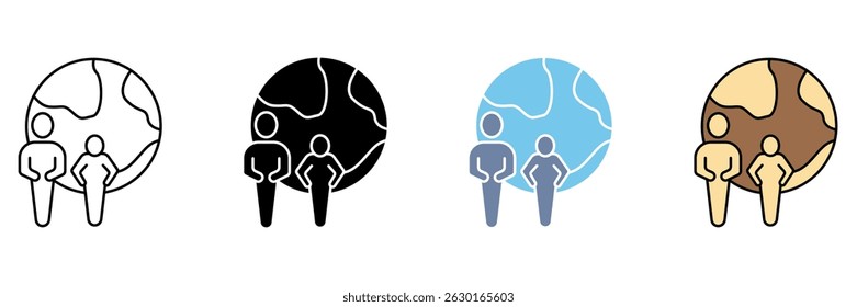 diversity concept line icon. Simple element illustration.