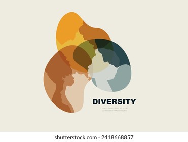 DIVERSITY. Concept with people gathering together.