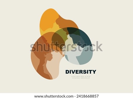 DIVERSITY. Concept with people gathering together.