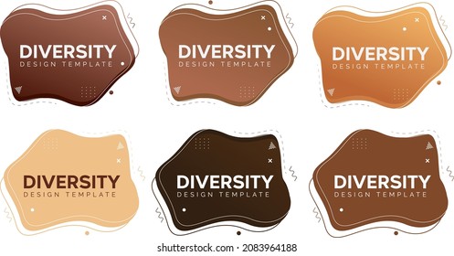 Diversity Design Templates and All Skin Color Gradients  Abstract diverse design elements vector