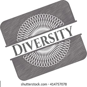 Diversity drawn with pencil strokes