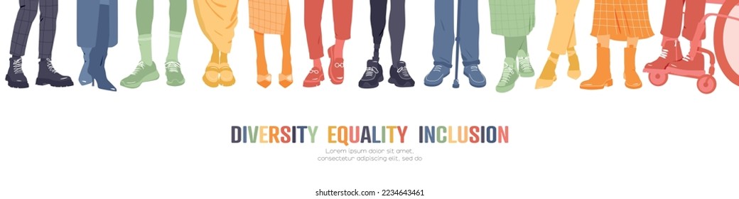 Banner de diversidad, igualdad, inclusión.	Concepto moderno. 