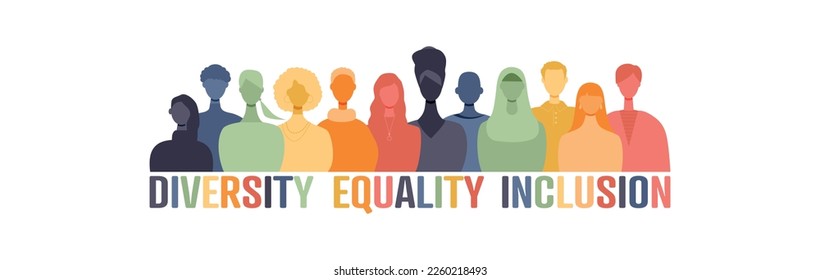 Diversity, Equality, Inclusion modern banner.