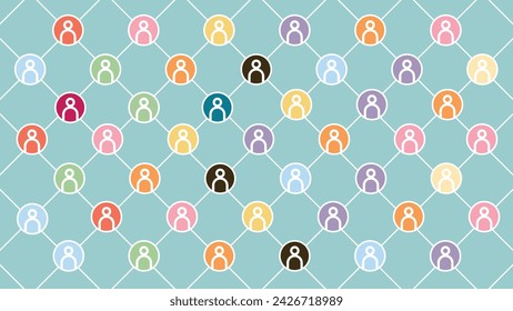 diversity equity Inclusion and belonging line vector networking vector set, line people vector illustration for background