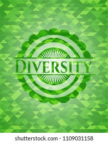 Diversity green mosaic emblem