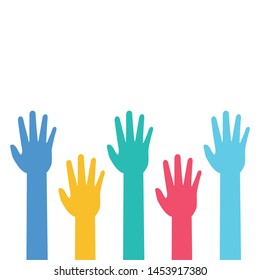 diversity hands international youth day vector illustration