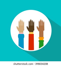 diversity hands raised 