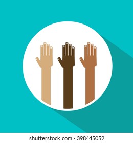 ilustración de manos de diversidad elevada