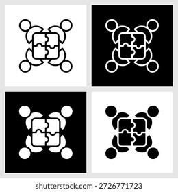 Diversity-Symbol mit schwarz-weißem Hintergrund