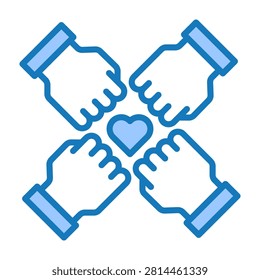 Diversity Icon Blue Dualtone Design Vector Illustration