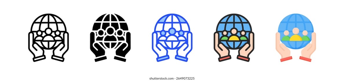 Diversity Icon Collection With Multiple Styles