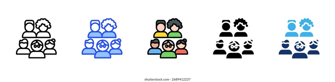 Diversity Icon Collection With Multiple Styles