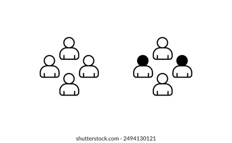 Diversity Icon Design mit weißem Hintergrund Stock Illustration