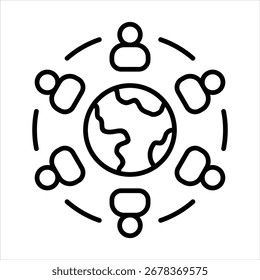 Diversity-Symbol in Umrissart, Vektorgrafik