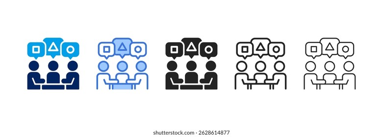 Conjunto de ícones de diversidade Coleção de estilos diferentes