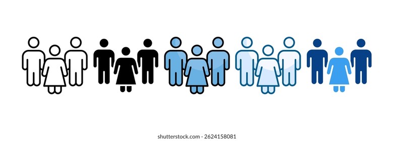 Diversity Icon Set Multiple Style Collection