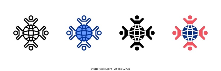 Diversity-Symbolblatt - Kollektion mit mehreren Stilen