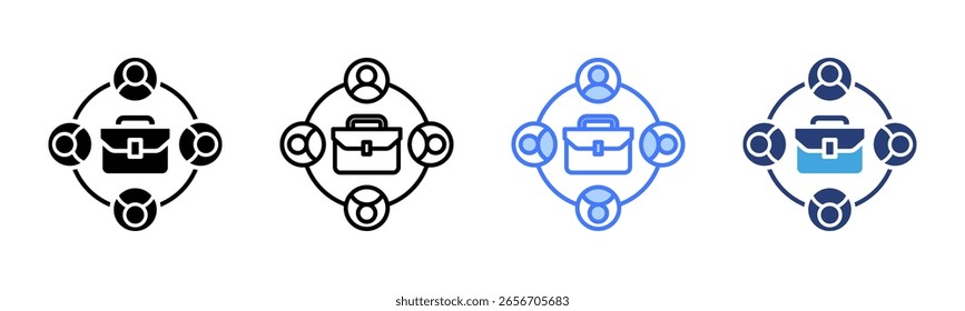 Coleção de vários estilos da folha de ícones de diversidade