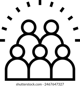 diversity icon. Thin linear style design isolated on white background